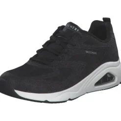 Damen Skechers Klassische- & Business Schuhe<177411-BLK TRES AIR UNO-GLIT AIRY, Schnürschuhe, Damen, BLACK GLITTER