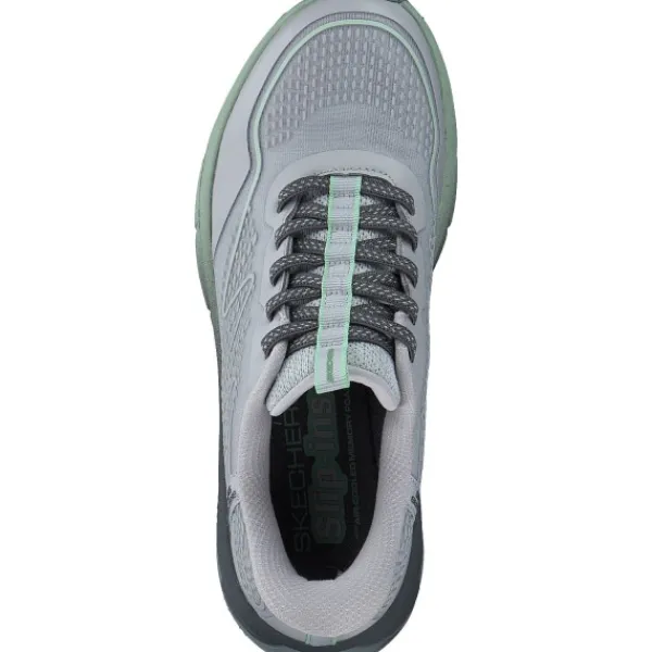 Damen Skechers Sneakers<180157-GYGR SWITCH BACK, Slip-On-Sneaker, Damen, GRAY / GREENTRIM