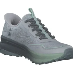 Damen Skechers Sneakers<180157-GYGR SWITCH BACK, Slip-On-Sneaker, Damen, GRAY / GREENTRIM