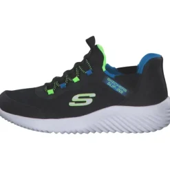 Kinder Skechers Slipper<403822L BBLM Bounder, Slipper (Kinder), Kinder, black/blue