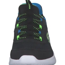 Kinder Skechers Slipper<403822L BBLM Bounder, Slipper (Kinder), Kinder, black/blue