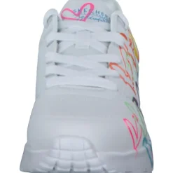 Damen Skechers Klassische- & Business Schuhe<314064L, Schnürschuhe, Damen, white/neon multi