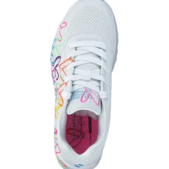 Damen Skechers Klassische- & Business Schuhe<314064L, Schnürschuhe, Damen, white/neon multi