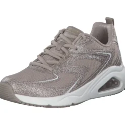 Damen Skechers Klassische- & Business Schuhe<177411-TPE TRES AIR UNO-GLIT AIRY, Schnürschuhe, Damen, TAUPE GLITTER
