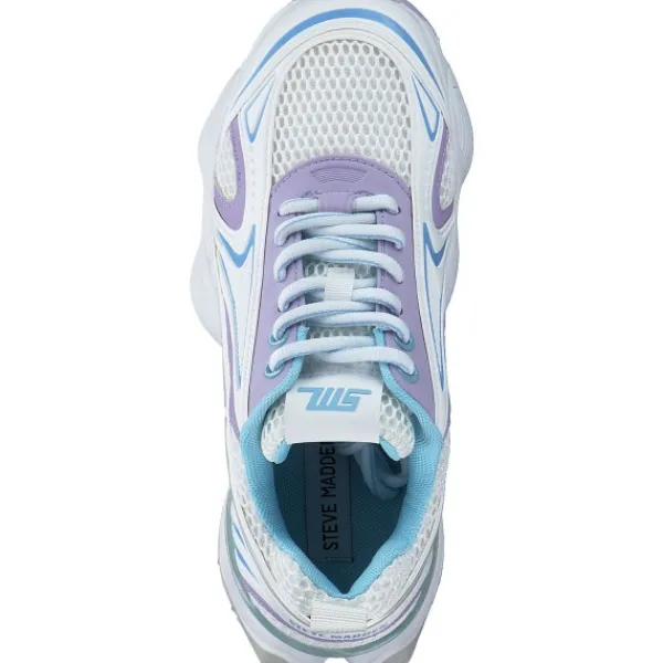 Damen Steve Madden Klassische- & Business Schuhe<Speedster SM19000122, Schnürschuhe, Damen, WHITE/BB LAVENDER