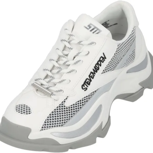 Damen Steve Madden Klassische- & Business Schuhe<Zoomz SM11002327, Schnürschuhe, Damen, weiß grau