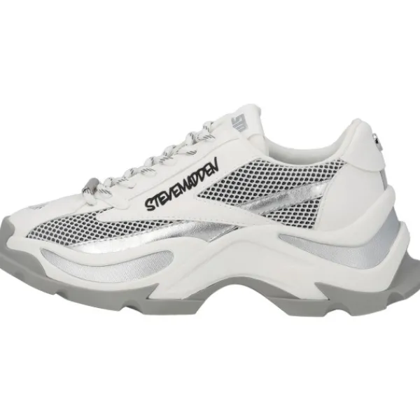 Damen Steve Madden Klassische- & Business Schuhe<Zoomz SM11002327, Schnürschuhe, Damen, weiß grau