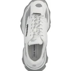 Damen Steve Madden Klassische- & Business Schuhe<Zoomz SM11002327, Schnürschuhe, Damen, weiß grau