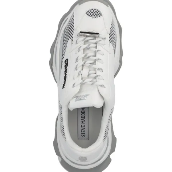 Damen Steve Madden Klassische- & Business Schuhe<Zoomz SM11002327, Schnürschuhe, Damen, weiß grau