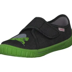 Kinder Superfit Hausschuhe<BILL 00278, Hausschuhe, Kinder, Schwarz/Grün (Dino)