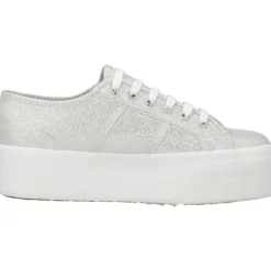 Damen Superga Klassische- & Business Schuhe<2790 Lame S61174W, Schnürschuhe, Damen, grey silver
