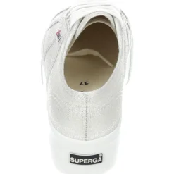 Damen Superga Klassische- & Business Schuhe<2790 Lame S61174W, Schnürschuhe, Damen, grey silver