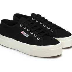 Damen Superga Klassische- & Business Schuhe<2740 Platform S21384W, Schnürschuhe, Damen, Schwarz