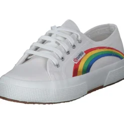 Damen Superga Sneakers<2750 Rainbow Embroidery S81281W, Sneakers Low, Damen, Weiß