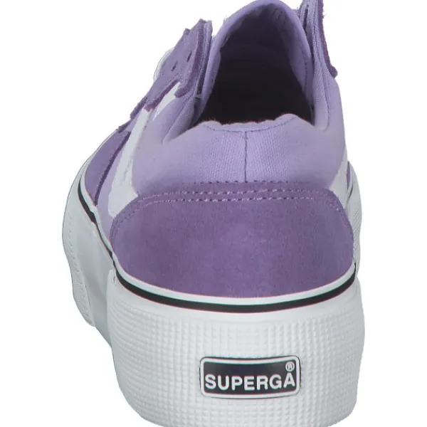 Damen Superga Klassische- & Business Schuhe<3041 Revolly Colorblock S1151MW, Schnürschuhe, Damen, violet lilla white
