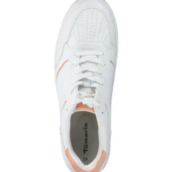 Damen Tamaris Klassische- & Business Schuhe<23729, Schnürschuhe, Damen, white/orange