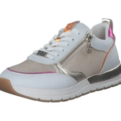 Damen Tamaris Klassische- & Business Schuhe<23732, Schnürschuhe, Damen, WHITE/LT.GOLD