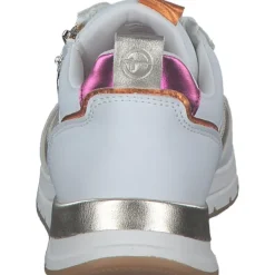 Damen Tamaris Klassische- & Business Schuhe<23732, Schnürschuhe, Damen, WHITE/LT.GOLD