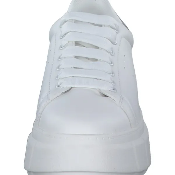 Damen Tamaris Klassische- & Business Schuhe<23743, Schnürschuhe, Damen, WHITE/SILVER