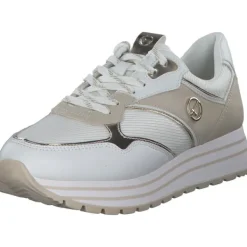 Damen Tamaris Sneakers<23706, Sneakers Low, Damen, WHT/LT. GOLD
