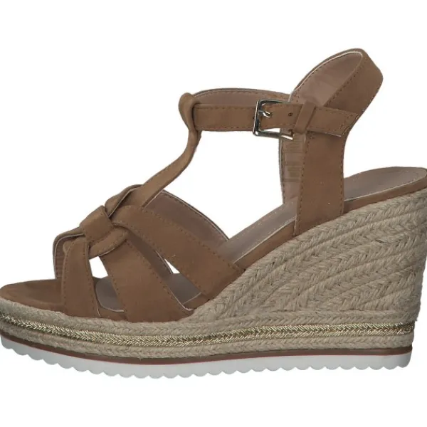Damen Tom Tailor Sandaletten<3290204, Keilsandaletten, Damen, Braun