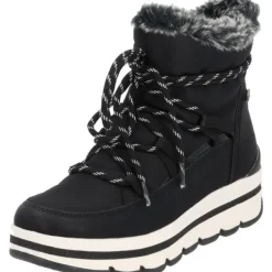 Damen Tom Tailor Stiefel<4290040, Schnürstiefel, Damen, Black Black