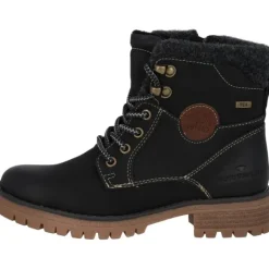 Damen Tom Tailor Stiefel<4290100023, Schnürstiefel, Damen, Black