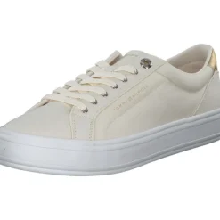 Damen Tommy Hilfiger Klassische- & Business Schuhe<FW0FW07682-AEF Essential Vulc Canvas, Schnürschuhe, Damen, Beige