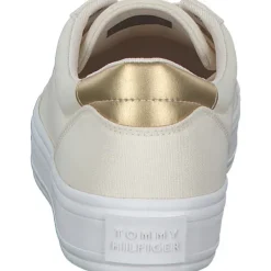 Damen Tommy Hilfiger Klassische- & Business Schuhe<FW0FW07682-AEF Essential Vulc Canvas, Schnürschuhe, Damen, Beige