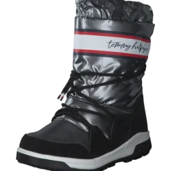 Kinder Tommy Hilfiger Stiefel<T3A6-32436, Winterstiefeletten, Kinder, dark silver